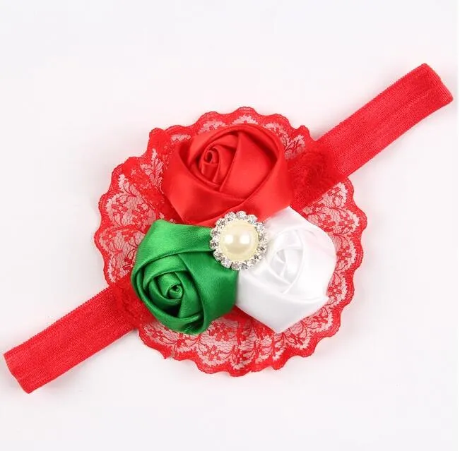 Baby Mädchen Kleinkind Stirnband Rose Haarband Chiffon Blume Spitze Elastische Stirnbänder Kinder Mädchen Haar Zubehör