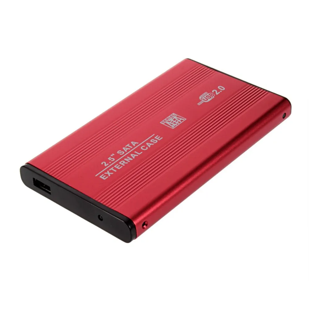 USB 2,0 2,5 tum SATA IDE-kapsling Extern Case Box Mobilskivläsare för HDD-anteckningsbok Laptop hårddisk Aluminium-Magnesiumlegering