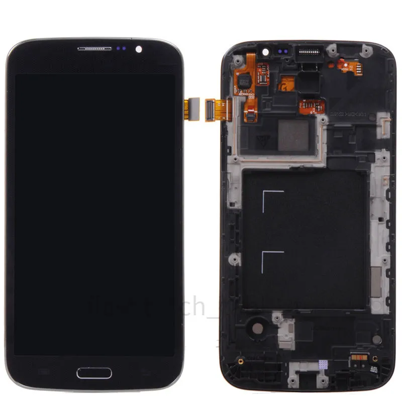 White Color For Samsung Galaxy Mega 5.8 i9152 LCD Display Touch Screen with Frame Digitizer Assembly Replacements,free shipping