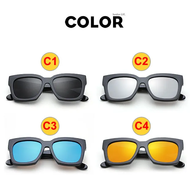 Korean Trend Of The V Brand Sunglasses Large Bright Color Coated