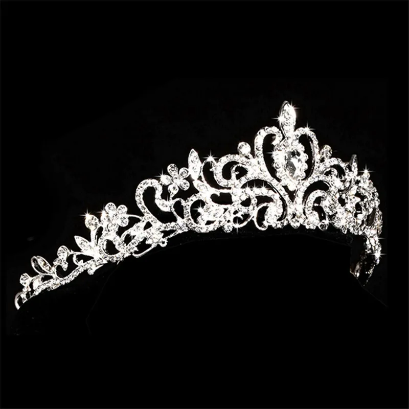 Ketting Bruids Diamanten Kronen Accessoires Tiara's Haarketting Oorbellen Accessoires Bruiloft Sieradensets Goedkope prijs Modestijl Bruid