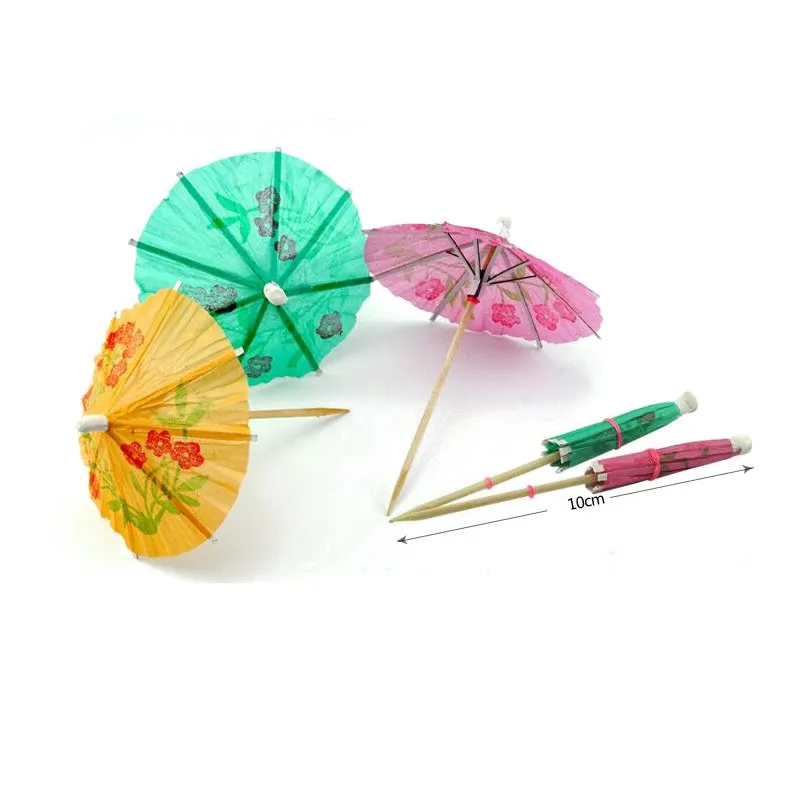 Paper Cocktail Parasols Umbrellas Drinks Picks Wedding Event Party Supplies Holidays Cocktail Garnishes Holders ZA0977