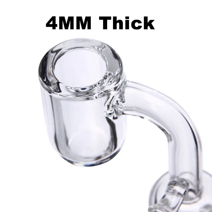 4MM Thick Quartz Banger Enail Domeless With Hook Electronic Quartz Banger Nail For 20mm Heating Coil Glass Bongs Water Pipes Dab Oil Rigs