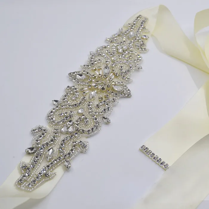 Sbalorditivo! Cinturini da sposa perline abbaglianti da sposa con elastico in raso di cristallo gli accessori da sposa