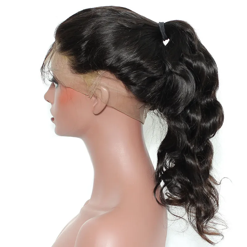 Body Wave Wig 8a Grade Brazylijskie Pełne Koronki Peruki Nieprzetworzone Dziewiczy Human Włosy Peruka Z Baby Włosy dla Czarnej Kobiety