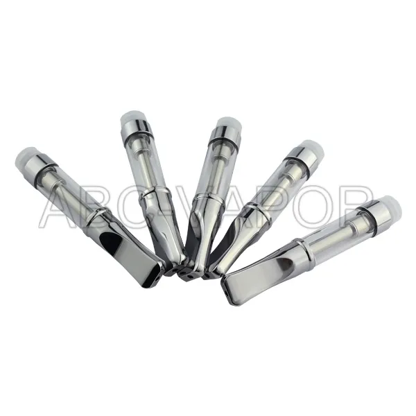 0,5 ml 1,0 ml Pyrex céramique 510 fil cartouche de vape réservoir d'huile humide CO2 atomiseur d'huile avec embouts plats en métal