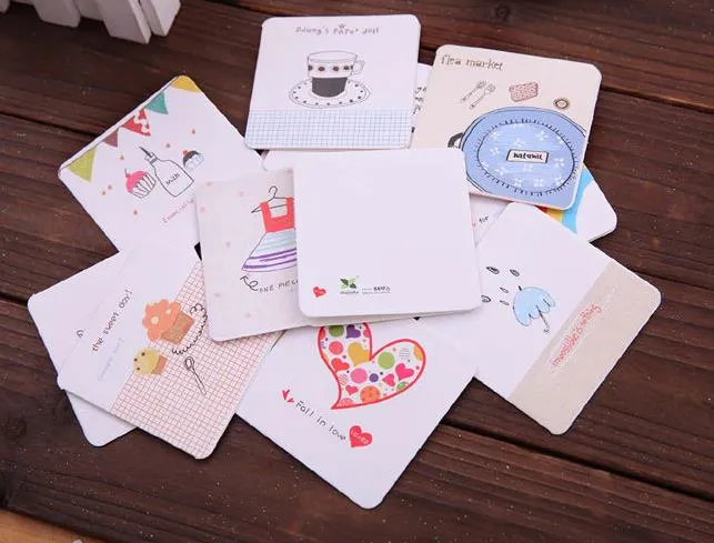 Cartes de papier d'invitation de mariage de fête de carte de voeux de dessin animé festif avec enveloppe anniversaire anniversaire de Pâques fête des mères Thanksgiving