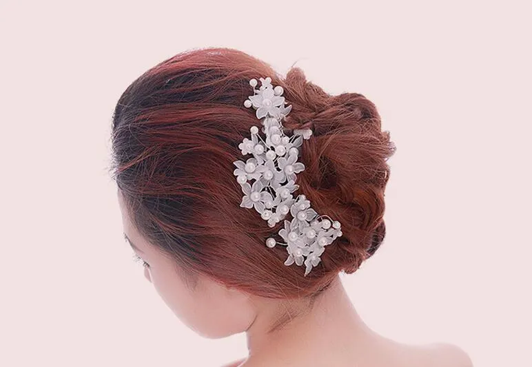 Flower pérola grampos de noiva de cabelo acessórios para o cabelo mulheres pérola hair pins hairclip mulheres da dama de honra cabelo jóias