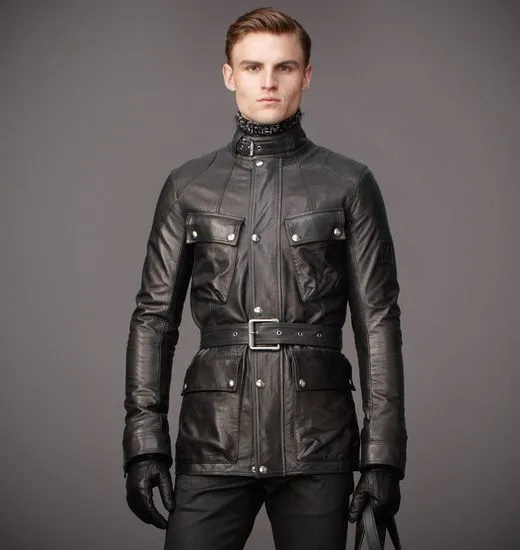 Son erkek deri ceketler ordu deri ceketler vücut şekli ayarlamak için bir kemer ile üst uyluk uzunluğu kış sıcak ceketler ilk tercihi