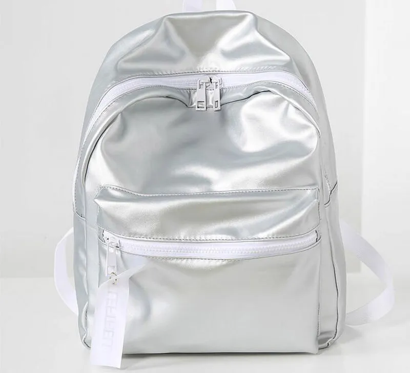 Jesienne i zimowe cekiny studenckie torby studenckie Lady Pu Backpack Pink Sliver Design Messenger Bag