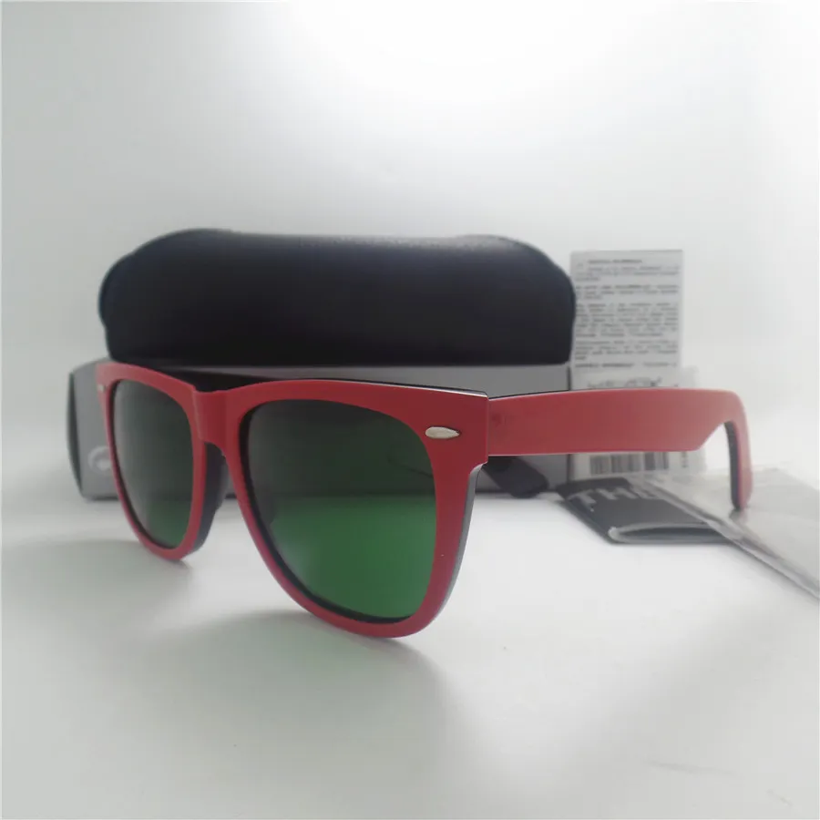 High quality Glass lens Metal hinge Fashion Men Women Plank frame Sunglasses Vintage Sun glasses With box7617896
