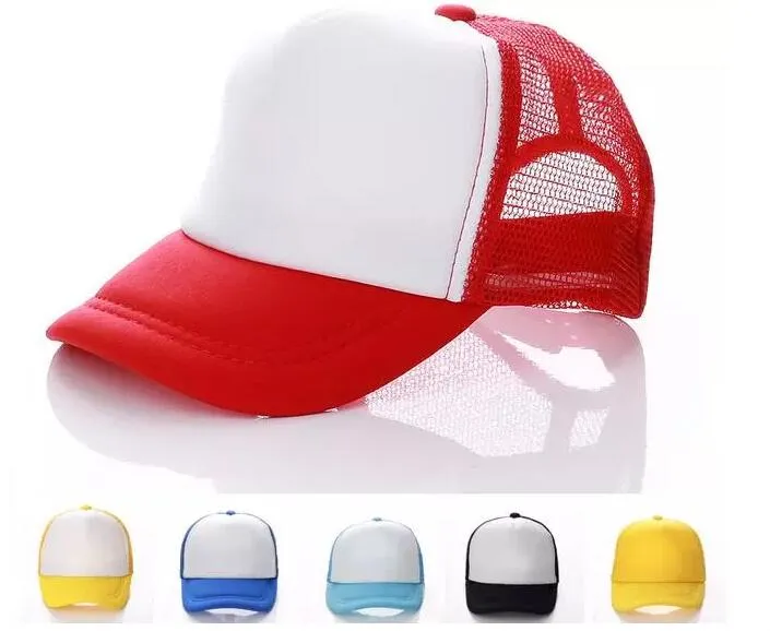 어린이 여름 빈 야구 모자 소년 소녀 여름 일반 태양 모자 아이 광고 메쉬 트럭 모자