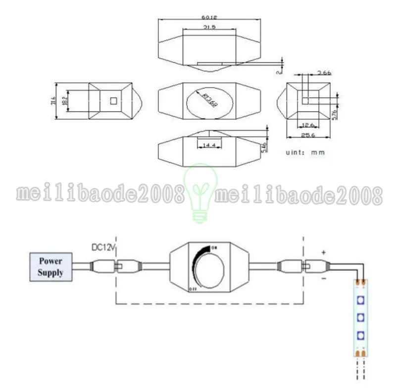 Новый DC12V-24V LED яркость регулировки диммер контроллер для 335 3528 5050 5630 светодиодные полосы лампы горячей MYY