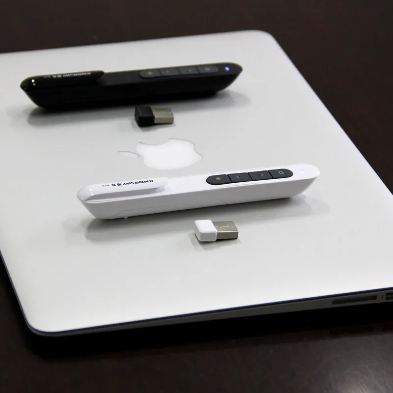 Neuankömmling Knorvay USB Wireless PPT-Fernbedienung Laserpointer Presenter PC Powerpoint PPT Presenter Umblättern Pen293R