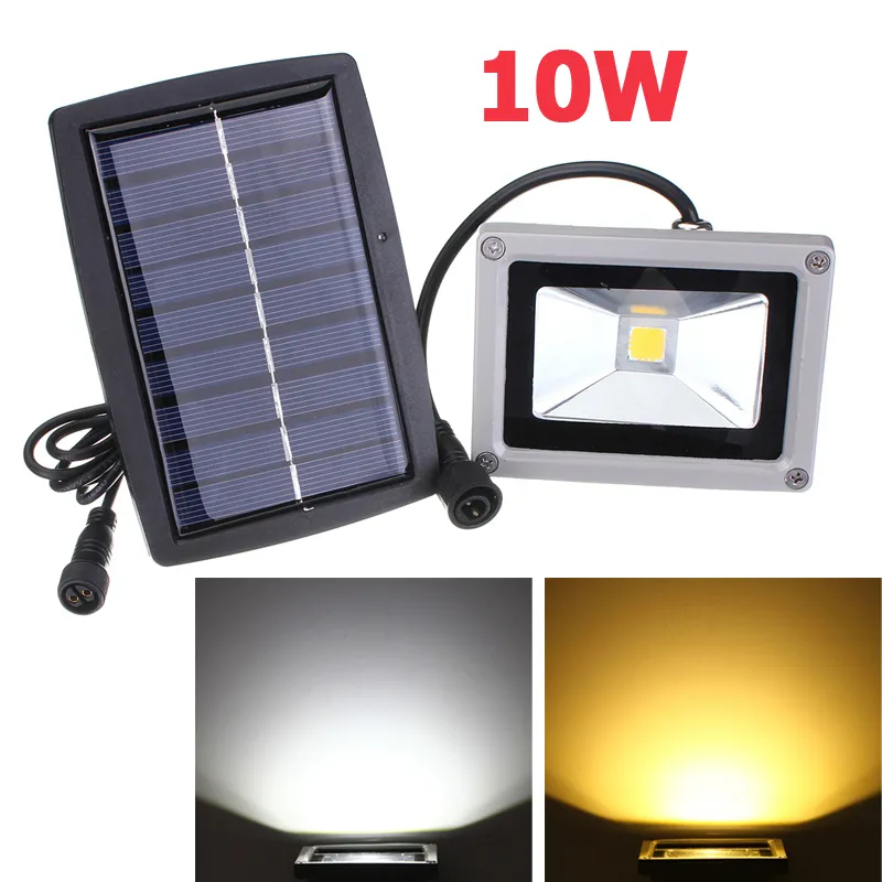 10W Solar Powered Lamp LED Floodlight Waterproof Outdoor Flood Light Garden Yard Lawn Light Landscape Spotlight Wall Lamp Decoration Light