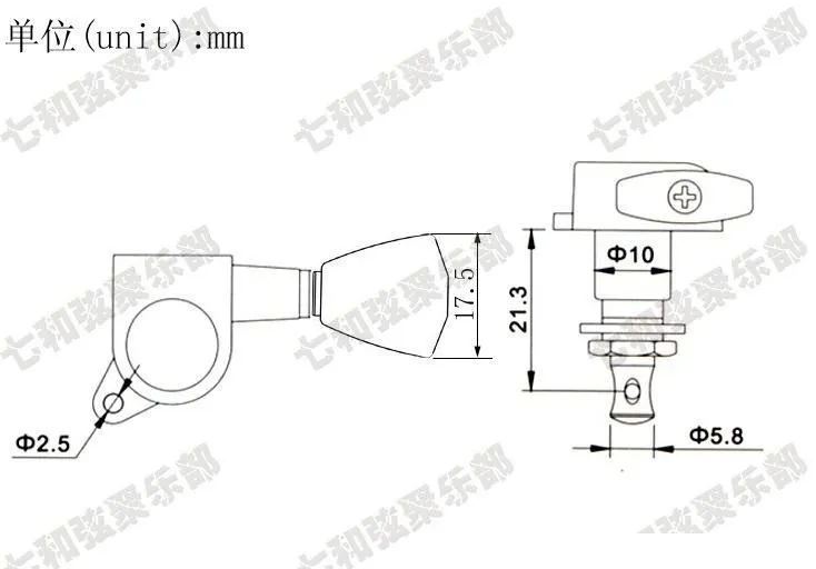 Acessórios de guitarra de set para seqüências de guitarra elétrica Button Tuning Pegs Keys Tuner Machine Heads Parts2945805