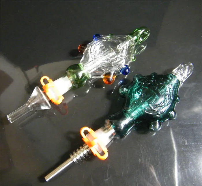 Kit de collecteur de nectar de paille Dab de tuyau de concentré de 14 mm avec collecteur de Nector à pointe en titane GR2 clou en titane GR2