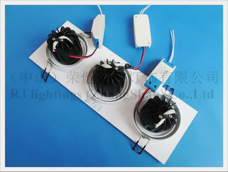 grille LED downlight down light ceiling lamp light indoor embeded install 27W 3*9W COB AC85-265V aluminum CE