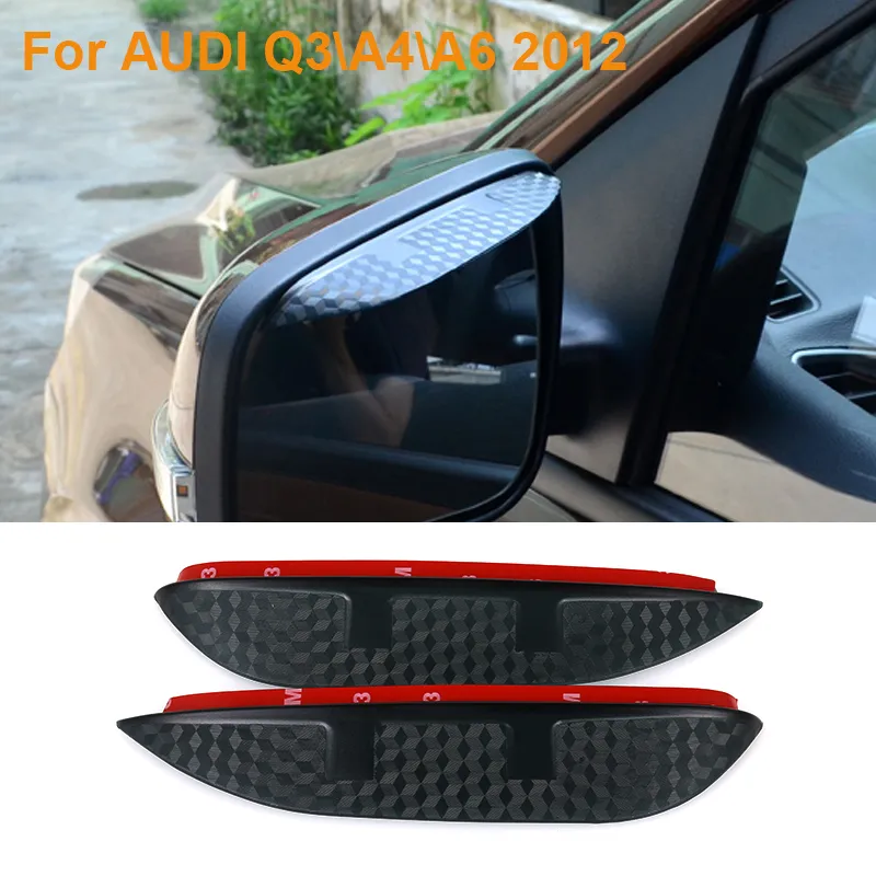 2016 Car Styling Carbon Rearview Mirror Rain Blades Car Back Mirror Eyebrow Rain Cover Protector For AUDI Q3 A4 A6 2012