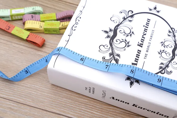 Multi Color Measure Ruler 3MM Body Tape Measure Length 150CM 60Inch Soft Ruler Sewing Tailor Measuring Ruler Tool Kids Cloth Rule4994311