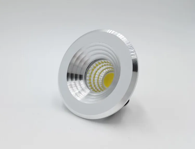 10 pièces 5W 110V 220V foyer vivant micro petit plafond blanc miniature spot dimmable mini COB LED downlight 5W down light