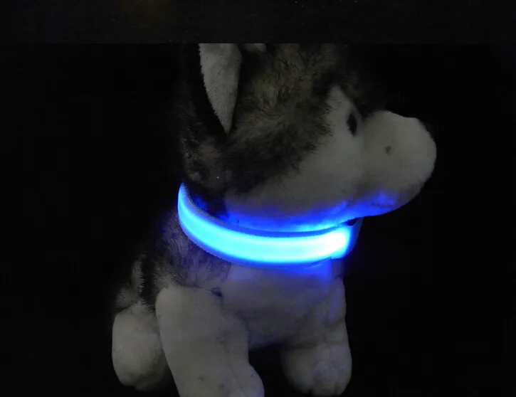 D07 Pet Dog kołnierz Pet nylonowy kołnierz LUMININY LED Flash Luminous Collars Nowy styl7317773