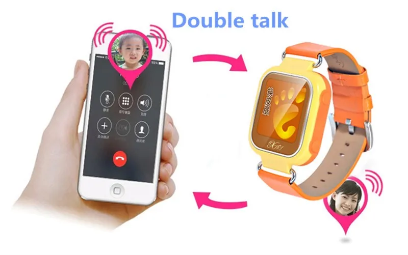 Luxe Bluetooth Smart Watch Mode Poignet Smartwatch enfants Montre-Bracelet Portable Appareil Numérique pour IOS GSM GPS positionnement Q70