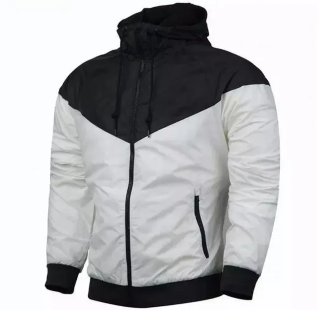 ropa deportiva de alta calidad tela imperme sportswear high quality waterproof fabric Men sports jacket Fashion zipper hoodie plus size 3XL