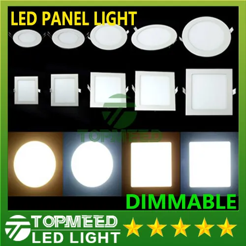 DIMBARE LED PANEEL LICHT SMD 2835 3W 9W 12W 15W 18W 21W 25W 110-240 V LED-plafond Verzonken Lamp SMD2835 Downlight + Driver