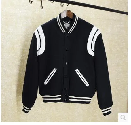 Plus size Fashion brand streetwear Pu patchwork bomber jacket men Varsity Jacket coat stylish baseball jacket women coat