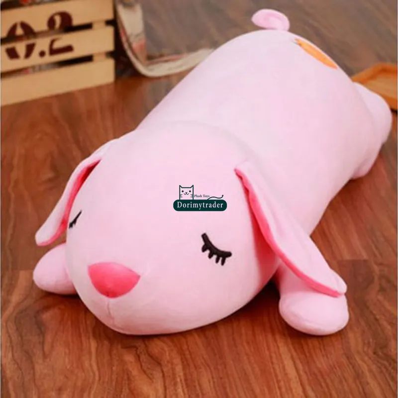 Dorimytrader 100 cm Grand Belle Doux Dessin Animé Lapin En Peluche Oreiller en peluche Anime Couché Lapin Poupée Jouet 2 Couleurs 39 pouces 100 cm DY61774