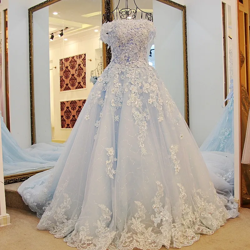Prinsessan Quinceanera klänningar ny av axeln Applikationer Sequins Tjejer Pagant Kappor Fro Tonåringar Tillbaka Med Bow Celebrity Prom Dress