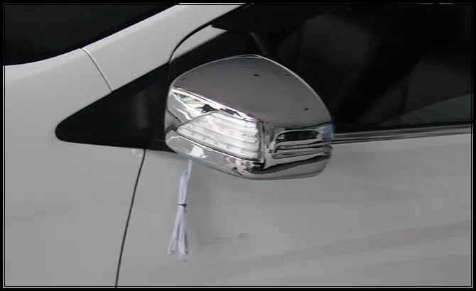 Cubierta de espejo de puerta ABS cromado de alta calidad, 2 uds., cubierta retrovisora con luz de señal LED para Honda City 2015-2018