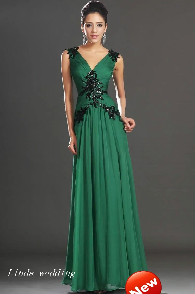sachin and babi light blue dress Emerald Green Evening Dresses A Line V Neck... From Linda_wedding, $125.85