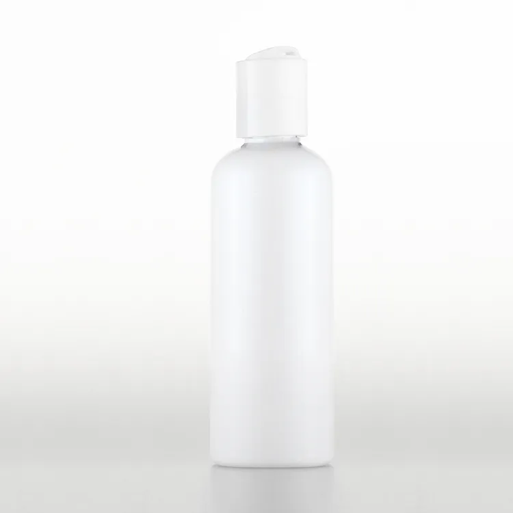 50ピース100ミリリット空白プラスチックローションホワイトボトルホワイトディスクトップキャップ液体石鹸旅行サイズDIYスパコンテナシャンプー