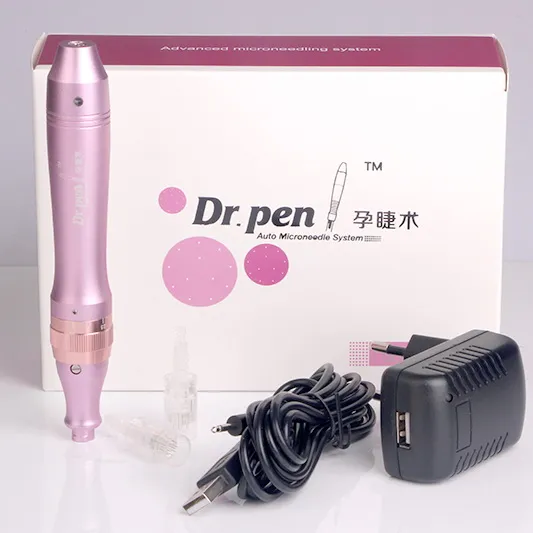 Newest Rechargeable Dermapen Micro Needle Therapy Derma Pen Electric Derma Stamp with Needle Cartridges Derma Rolling System