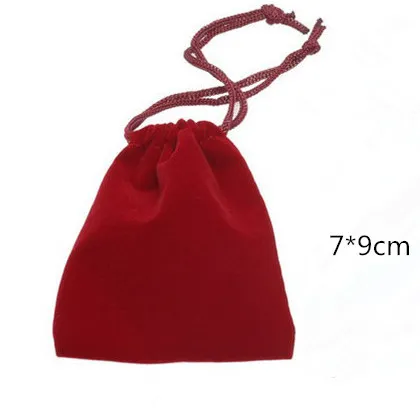 Amazon Velvet Pouches Wholesale Red Or Black Velveteen Gift Bag