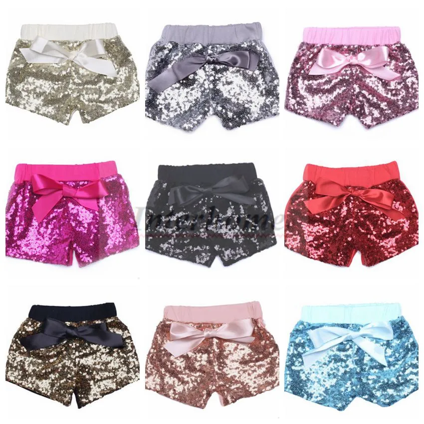 Summer Glitter Baby Sequins Sequin Shorts With Bowknot Boutique