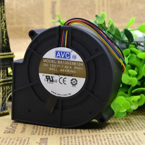 AVC BA10033B12H 12V 1.32A 9CM 97 * 97 * 33 4 провода подшипника турбовоздуходувка