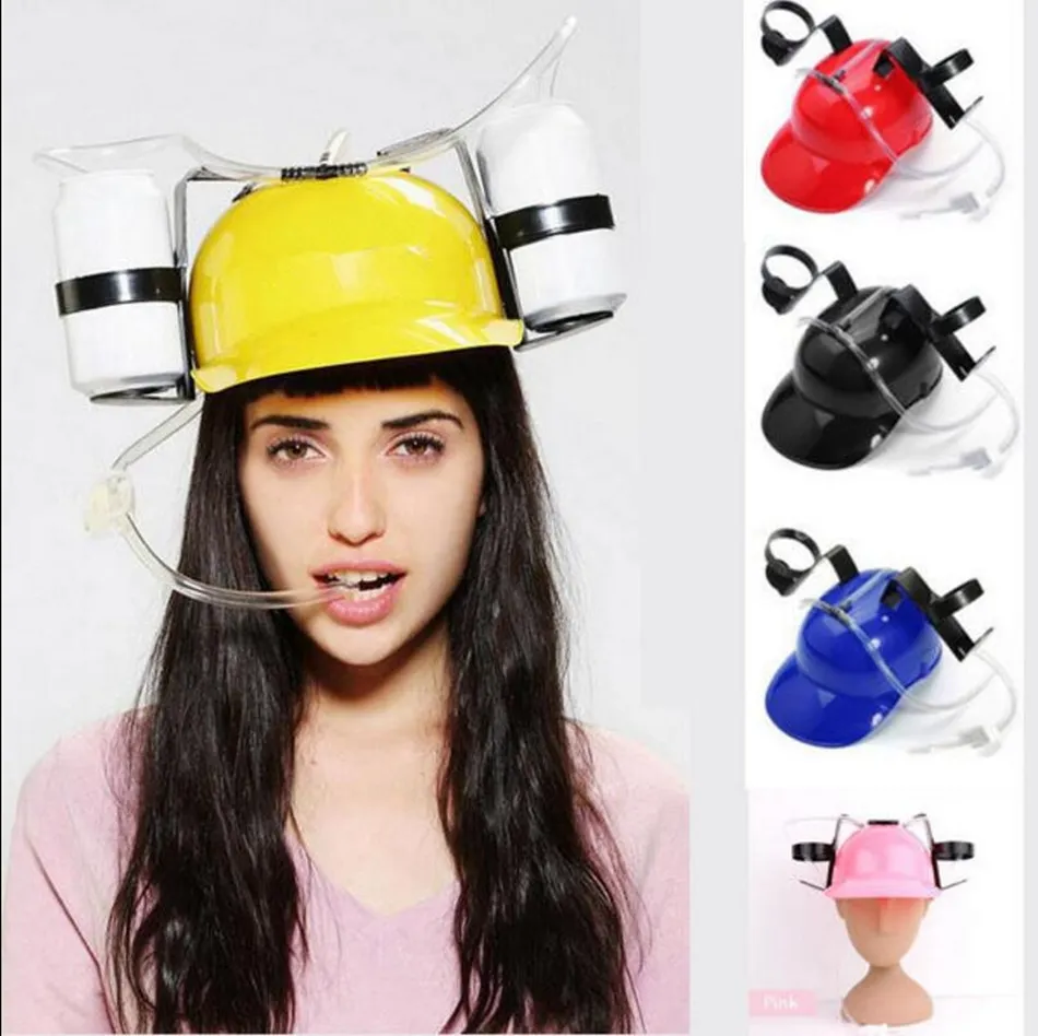  Beer and Soda Drinking Helmet Party Hat - Beer and