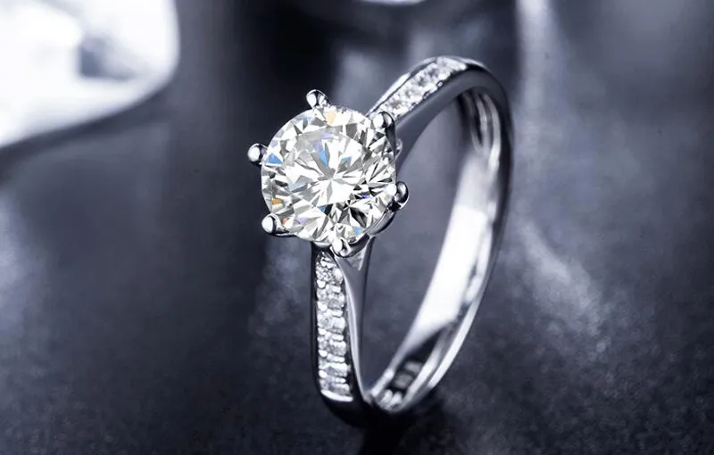 YHAMNI 100 Original Solid Silver Wedding Rings for Women Set 1 Carat SONA CZ Diamond Engagement Ring AR0097047119