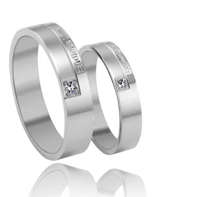 Anneaux En Cristal De Fiançailles En Acier Inoxydable Pour Couple De Mariage Bijoux Cadeau De Mode Partie Nouveau Chaud En Gros Bague Anneau