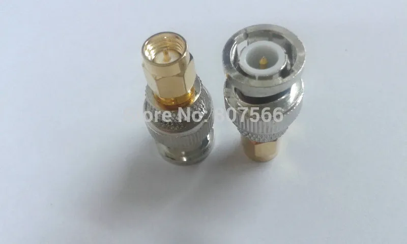 40 Uds BNC macho coaxial RF a SMA adaptador de conector macho