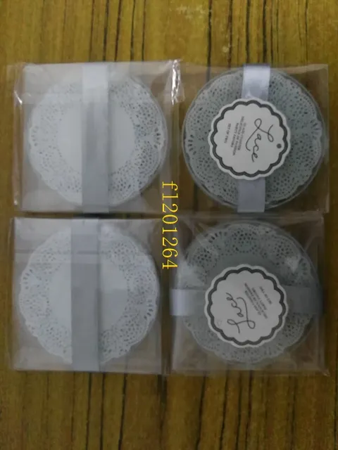 = fedex dhl Wedding favors gifts Lace Exquisite Frosted Glass Coasters For Party