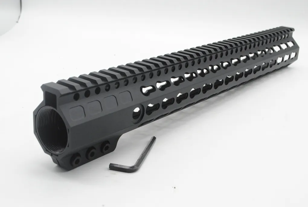 AR15 M4 M16 FREE FLOAT HANDGUARD用の戦術的な超軽量15インチキーモッズピカチニーレール送料無料