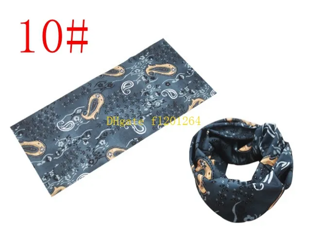 50 sztuk / partia DHL FedEx Darmowa Wysyłka Multi Funkcja Bandana Motocykl Motocykl Maska Maska Neck Tube Scarf 20 Kolory Do wyboru