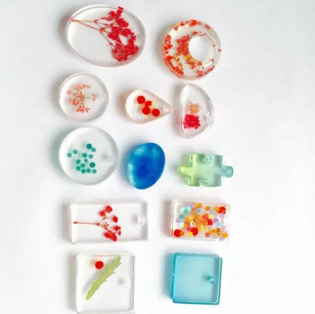 12 projetos cabochão molde de silicone molde para resina epóxi jóias fazendo diy acessórios artesanais