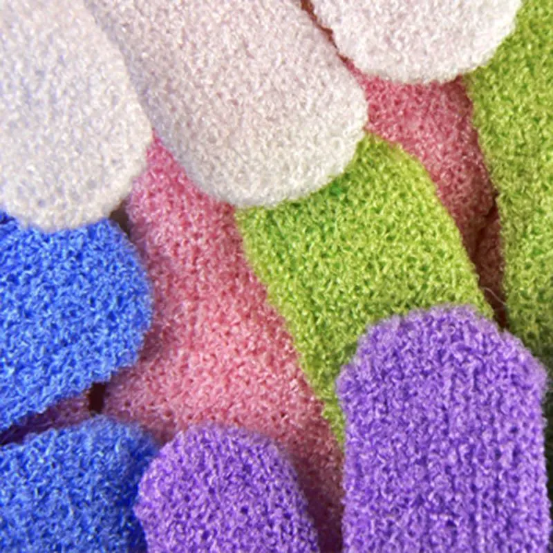 Mitt Dusch Bad Exfoliating Bad Duschhandske för Peeling Exfoliating Mitt Glove Fem Fingrar Scrubber Spong Bath Gloves Spa Skum