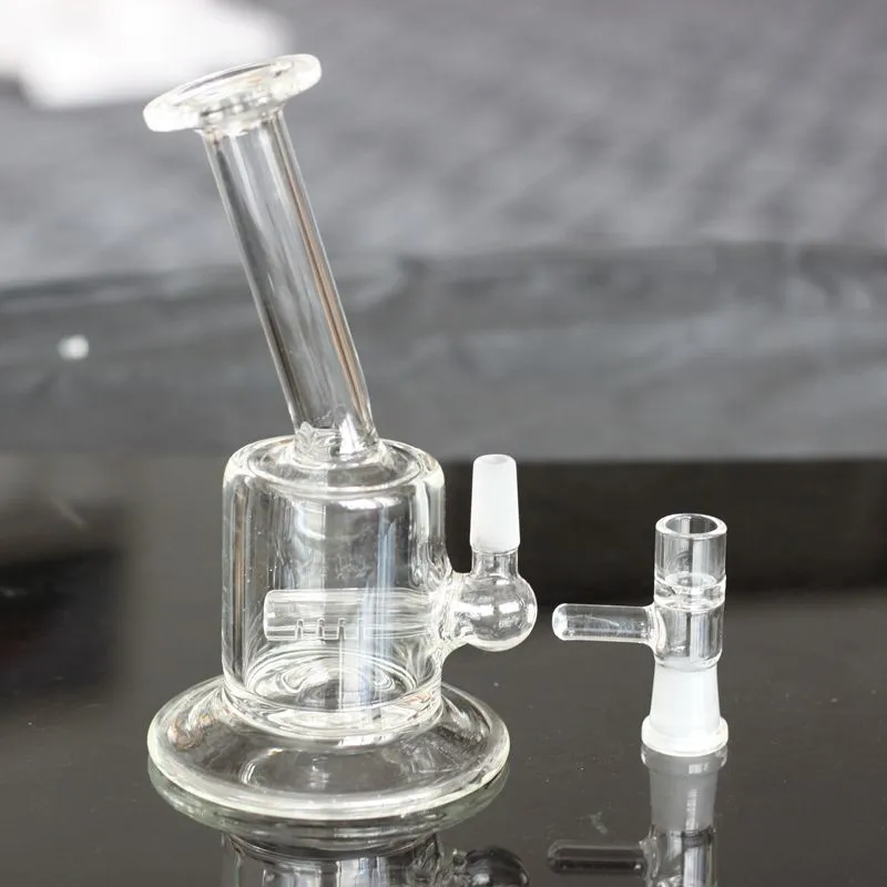 5.5 "Mini Bubbler Glass Ash Catcher Hookahs Male 14mm Inline Percolator Water Pipe Oil Rig Bong High Quality 10.0mm Joint