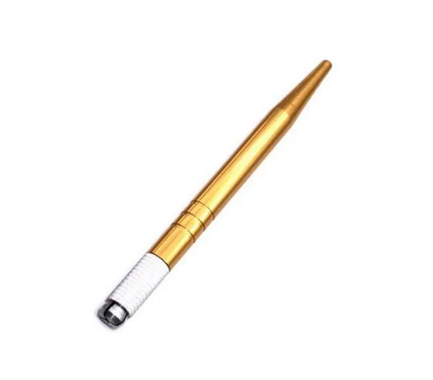 DHL Silber Marke Legierung Professionelle Permanent Make-Up Manuelle Stift 3D Augenbraue Stickerei Handgemachte Tattoo MicroBlading Stift